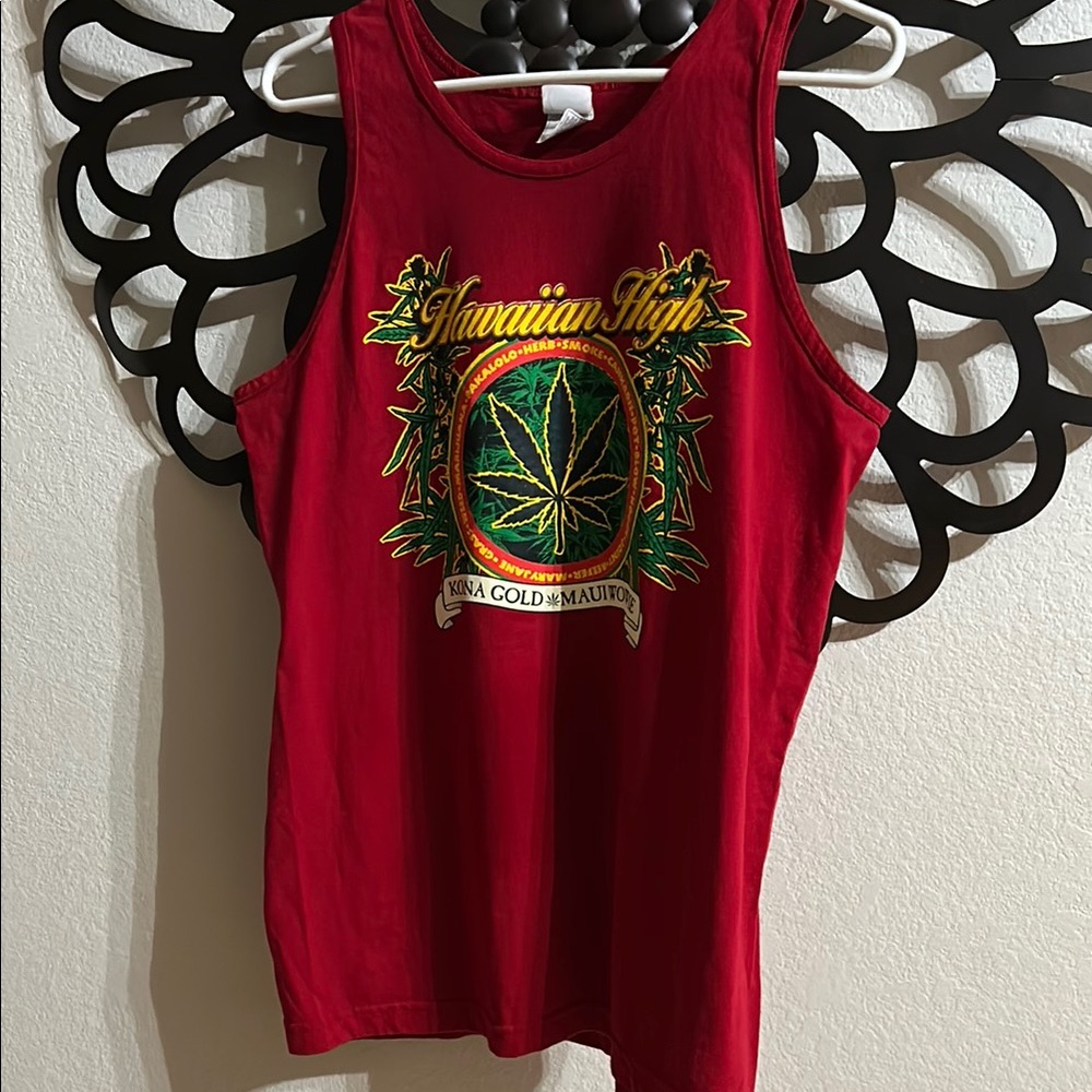 Red Hawaiian High Tank Top